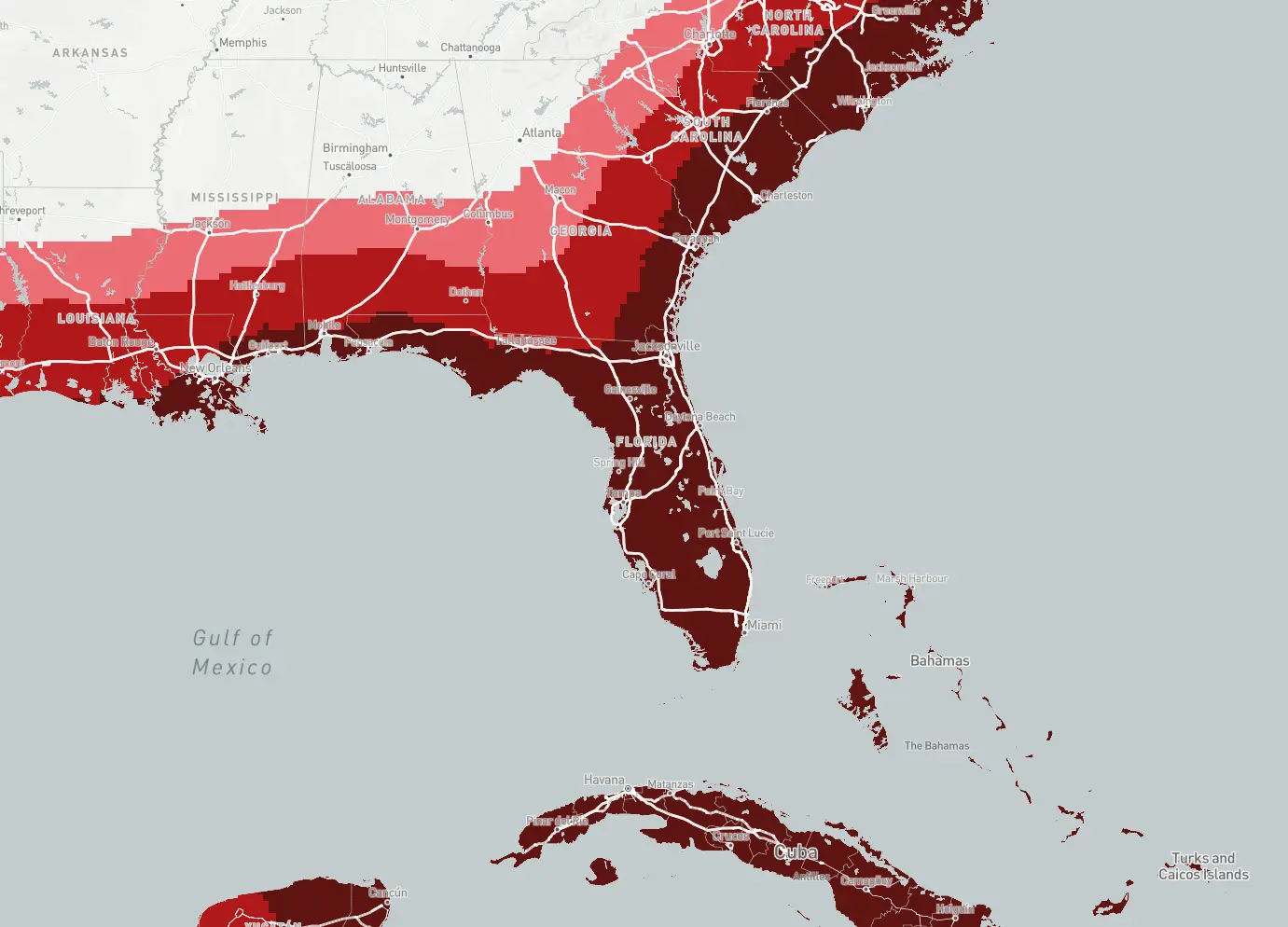 Climate X’s Spectra Platform - U.S. Florida Climate Risk Graphic - June 2023