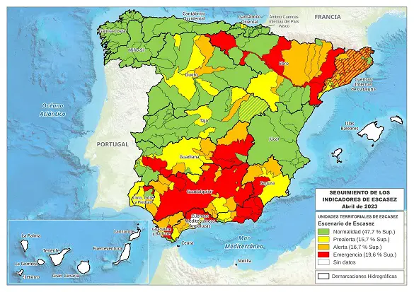 Map of Spain’s Droughts (4/30/2023)