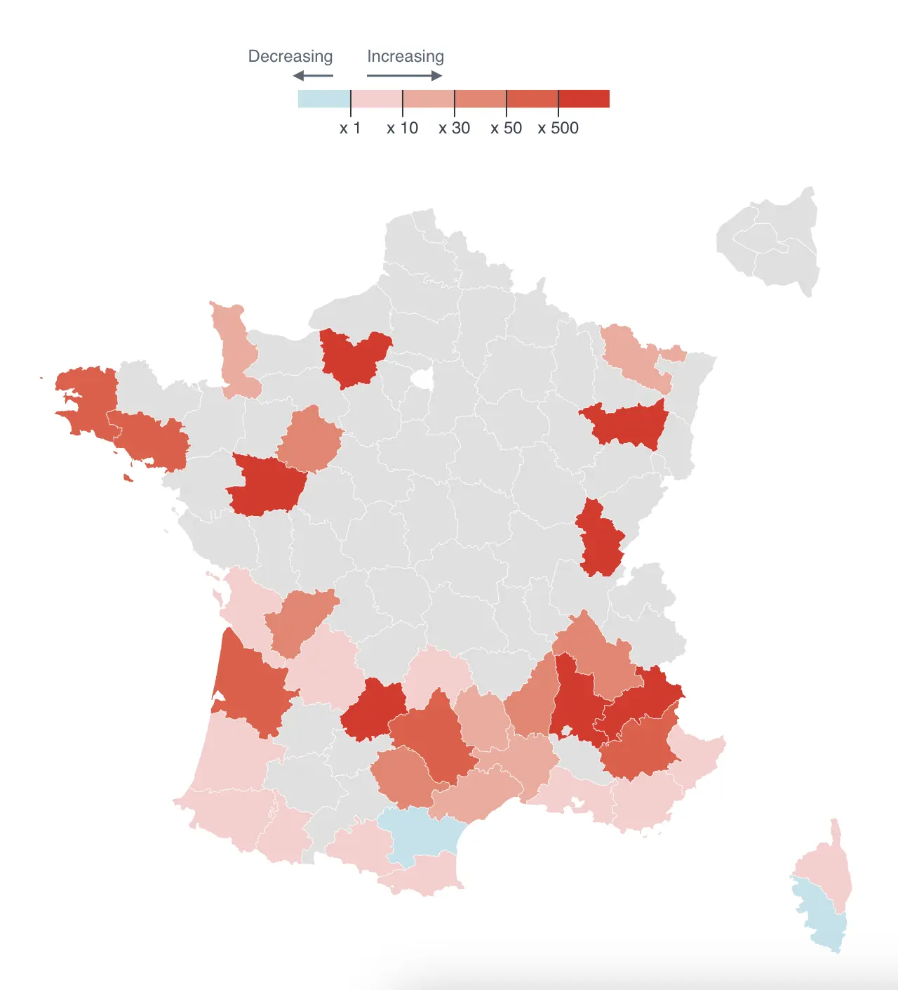 Wildfires across France in 2020