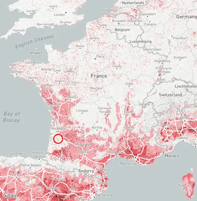 Wildfire Modelled by Spectra for 2050 / RCP 8.5