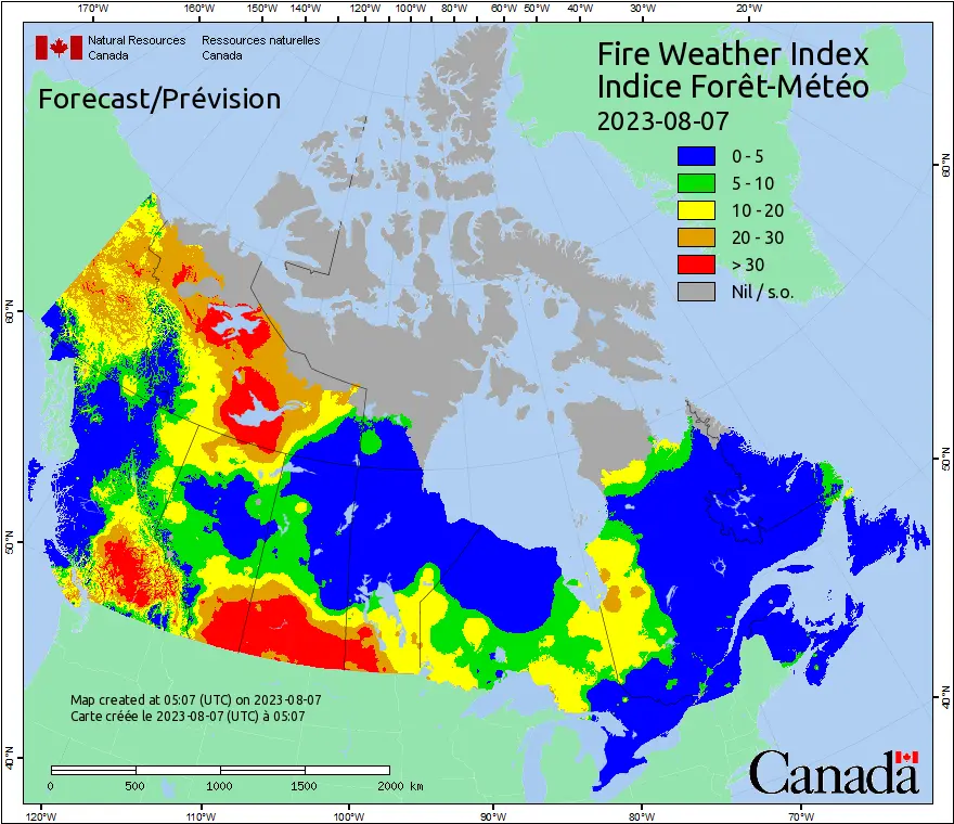 Canada’s Forest Fire Weather Index (FWI)
