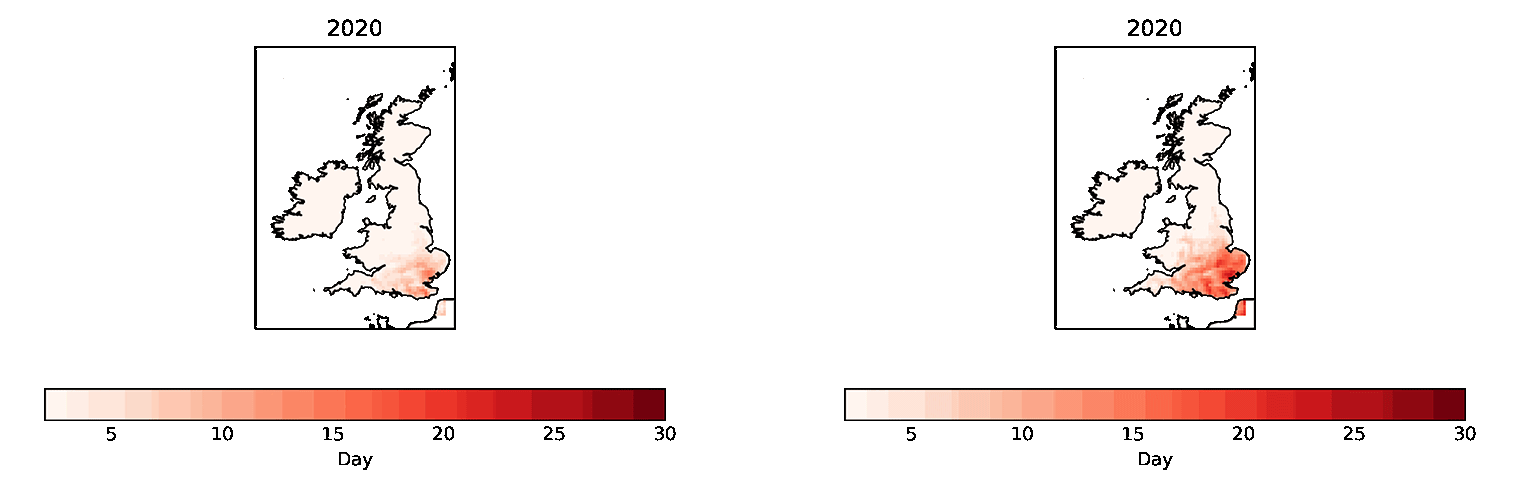 Number of moderate fire-danger days